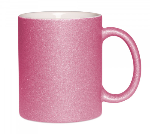 Glitzertasse mit Glitzerpartikeln | Pink