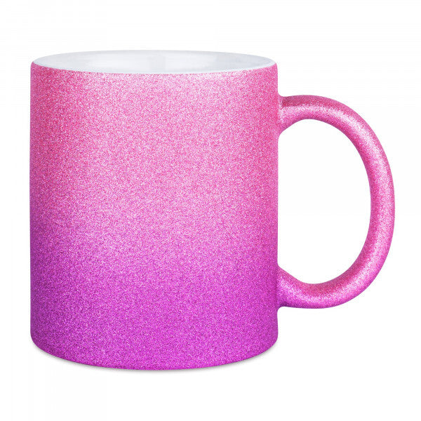 Glitzertasse mit Farbverlauf | Pink/Lila